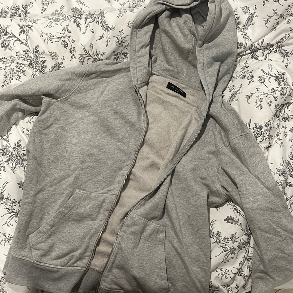 AllSaints Men’s Cotton Zip Up Hoodie